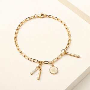 LuxeGrownGems Signature Charm Link Bracelet